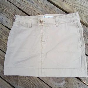 Gap Favorite Khaki Mini Skirt Pockets Size 8